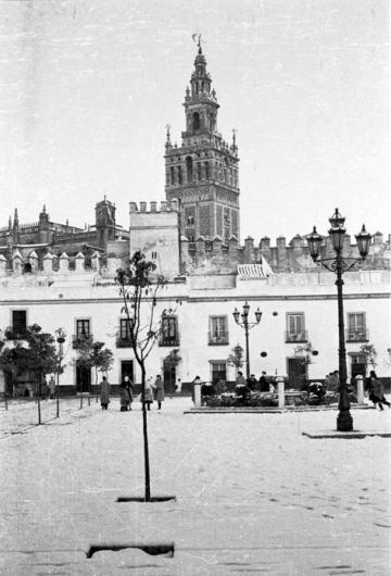 Nieva en Sevilla.
