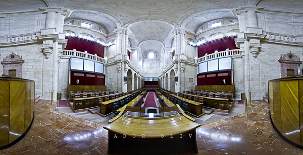 Parlamento de Andalucía. Pleno 1º Fotografía en 360 grados.