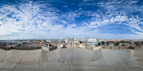 Parlamento de Andalucía. Tejado Iglesia Pleno 2. 15º Fotografía en 360 grados.