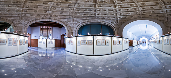 Parlamento de Andalucía. Roseta de la Bóveda. 18º Fotografía en 360 grados.