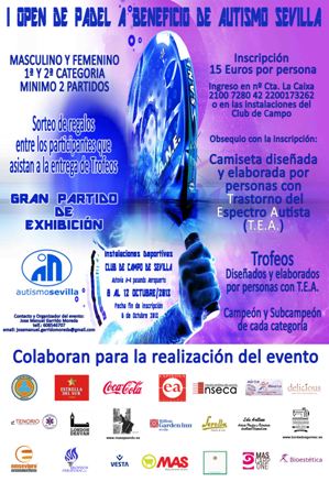 I TORNEO OPEN SOLIDARIO DE PADEL: AUTISMO SEVILLA-CLUB DE CAMPO